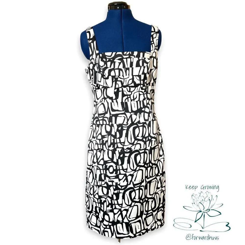 Sangria Black and White Cocktail Dress Size 12